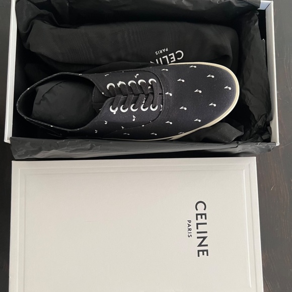 CELINE Elliott Low Lace canvas mens shoes - Picture 4 of 6